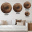 «Brown Calm Current Spiral I» - Art abstrait rond en métal-109588579