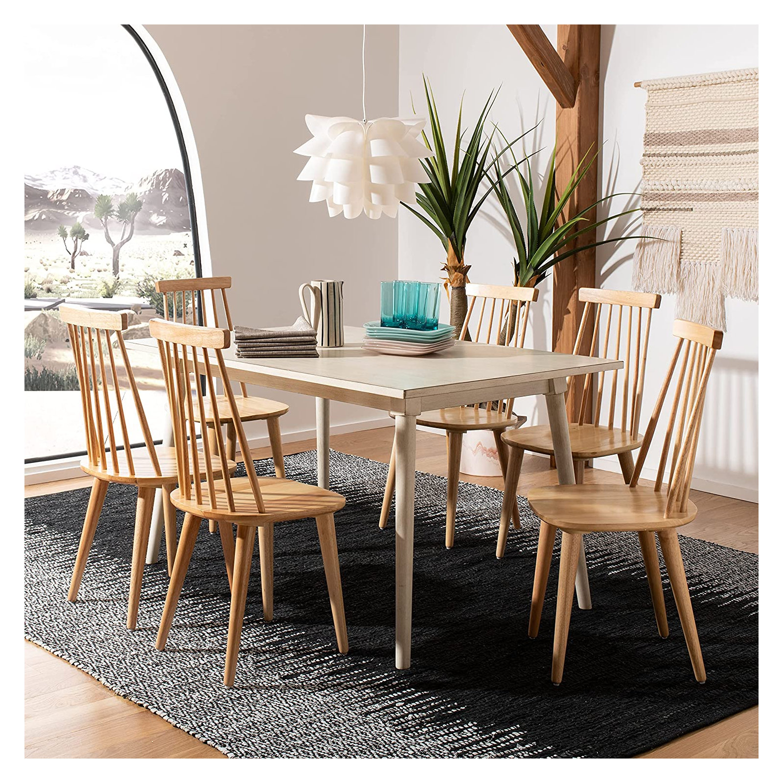 Rolde Solid Wood Side Chair, Natural