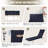 70" x 22.3" Extra Long Chaise Lounge Cushion – 3.4" Thick Fade-Resistant Pad with Removable Machine-Washable Cover – Water-Resistant Replacement Cushion for Outdoor Patio Sun Loungers-1137738124-1137738225