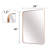 Eitzen Rectangle Wall Mirror High-Strength Tempered Glass and  Stainless Steels Framed Wall Mirror Accent Mirror-227223771-216028335