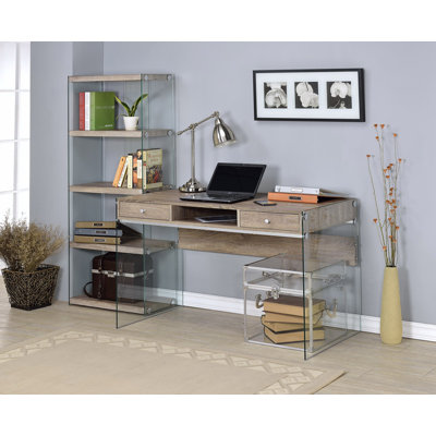 Millenial Glass Base Writing Desk