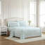 Literie 4 pièces imprimée Lenox, draps doux et confortables, imprimés élégants, entretien facile, certifié OEKO-TEX, bleu prairie papillon, 1 place-134023904-134023907
