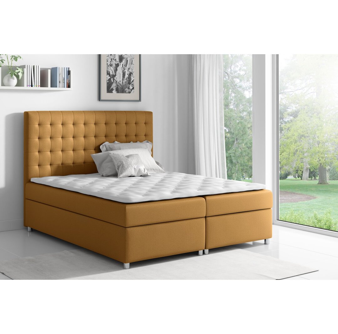 Boxspringbett Feliciano mit Topper und Bettkasten