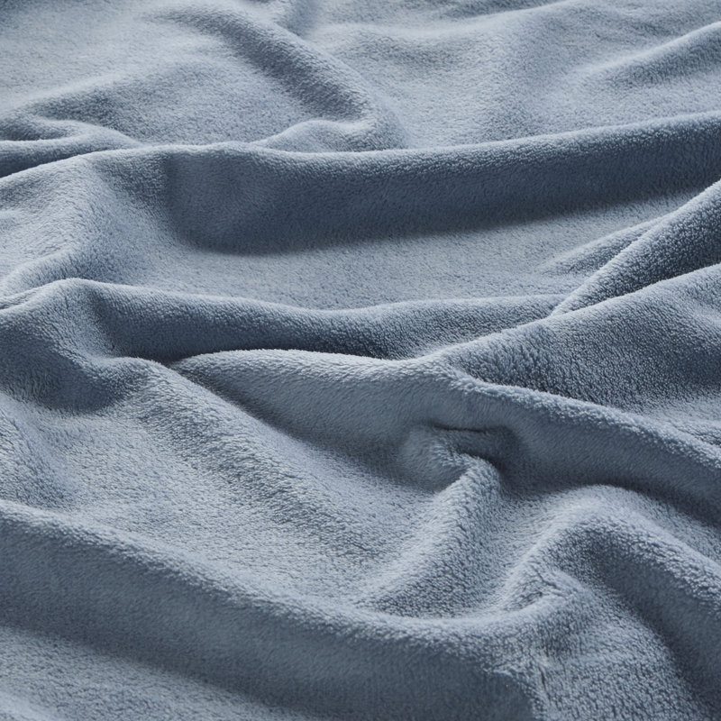 Ensemble de draps 3 pièces Soloft Plush, Ensemble de draps pour lit simple avec 1 taie d'or, Bleu
