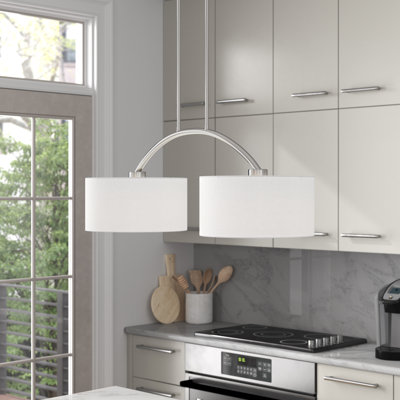 Luminaire suspendu cylindrique unique à 2 lumières Konur
