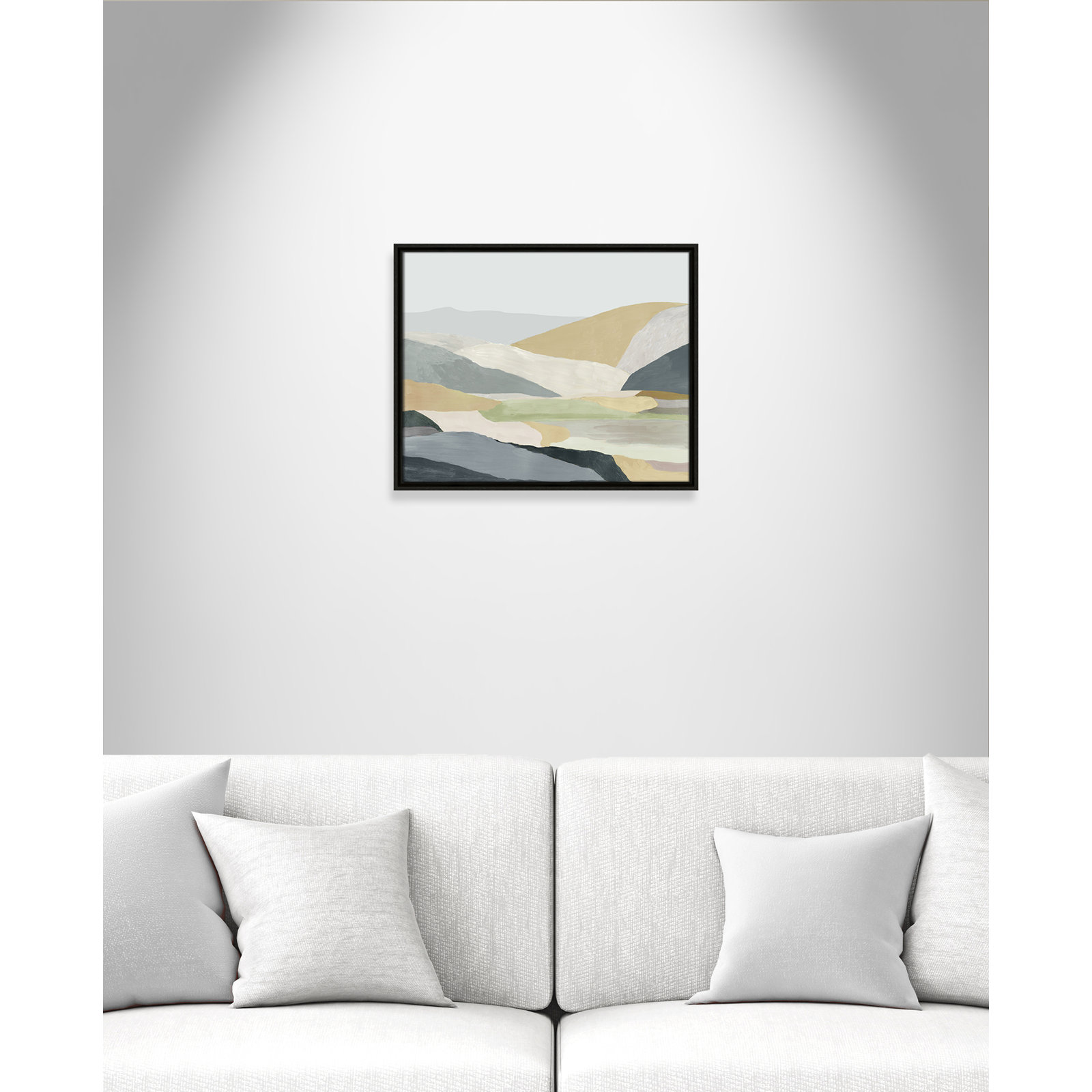 Blair "Warm Hills I" Painting, 17.5" H x 21.5" W x 2" D, Espresso Canvas