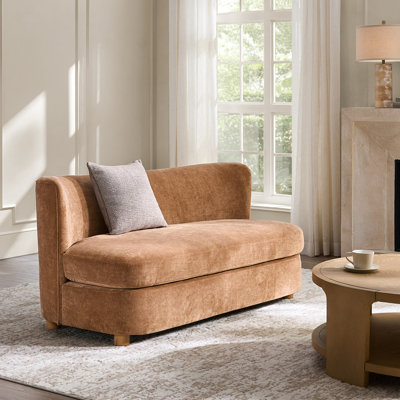 Greigh 160cm W Modern Upholstered Boucle Curved 2 seater sofa