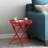 17.7 In. Round Patio Folding Side Table-1976704481