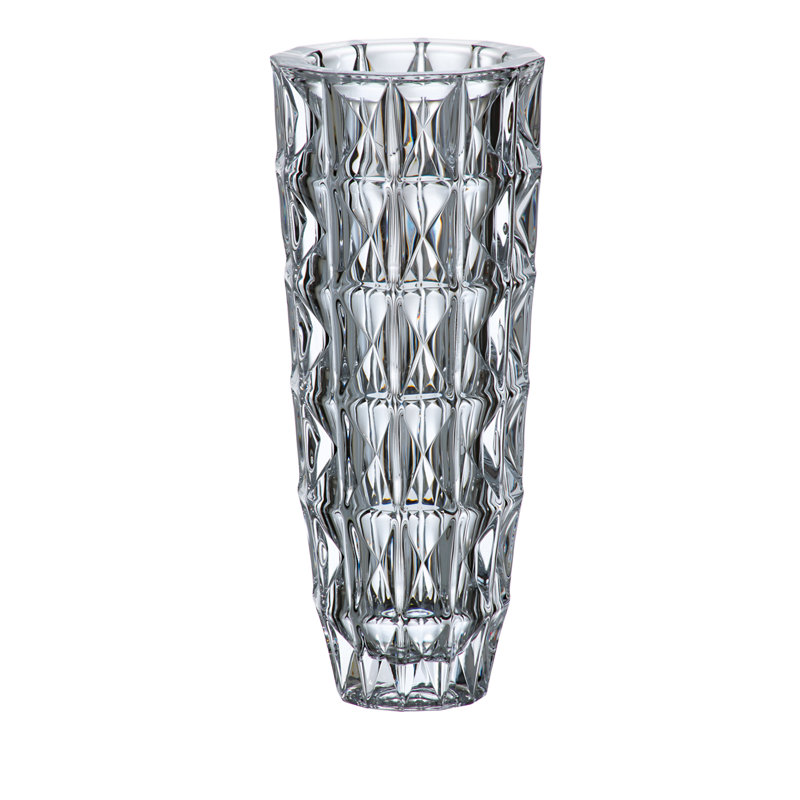 Ato Crystal Table Vase, 13" H x 5.3" W x 5.3" D