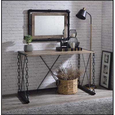 Charmante console rustique avec base en métal