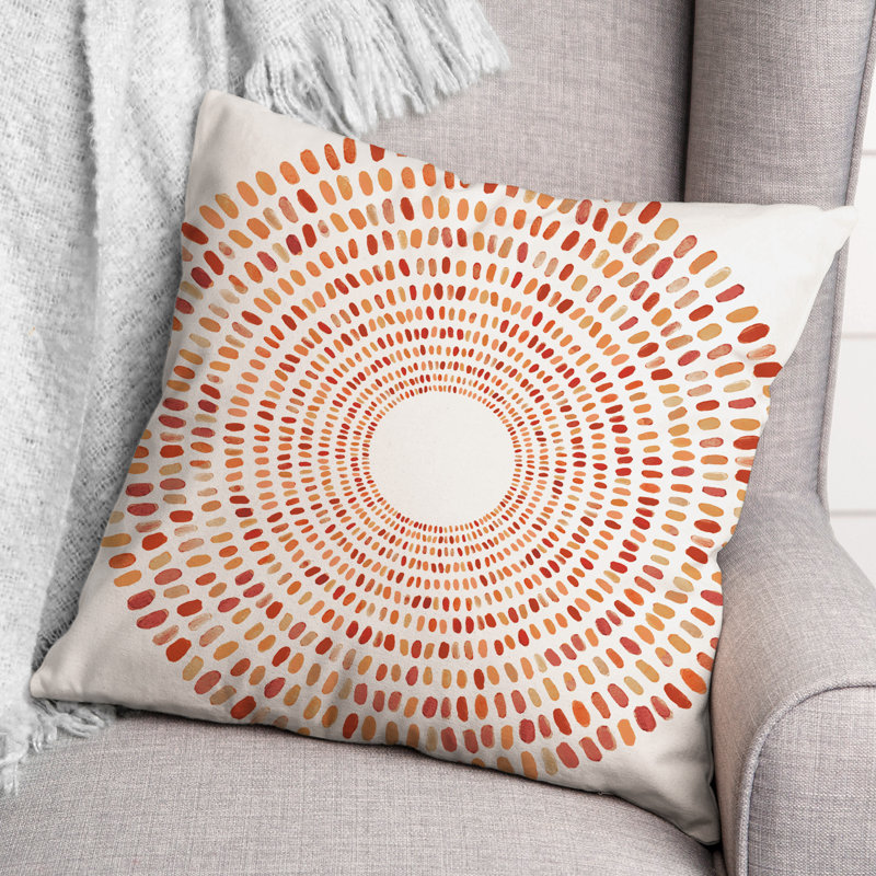 Geometric Outdoor Throw Pillow, Red, Geometric 2