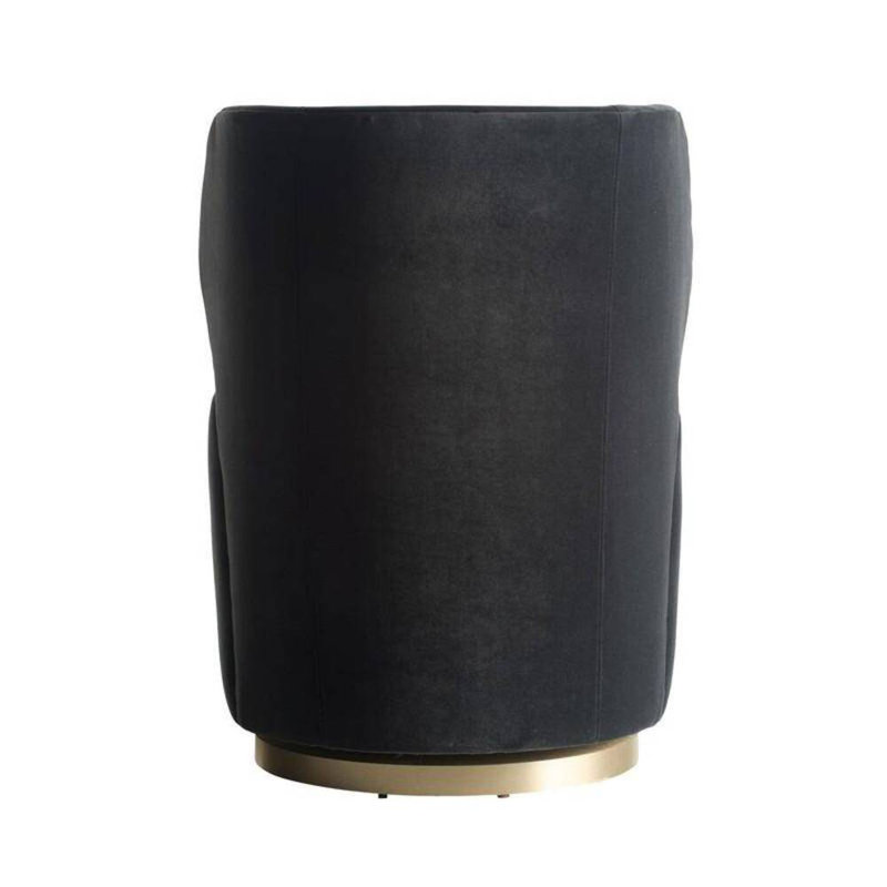 Poppy Side Chair, Midnight Gray Polyester
