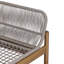Lit de jour d'extérieur en bois d'acacia bord de mer 69,69 po Briselle avec structure tissée en corde et coussins hydrofuges-126063202