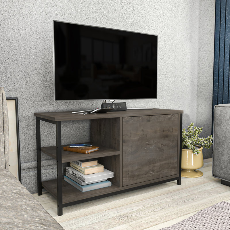 Muskegon Tv Stand TV Stand for TVs up to 40", Black/Dark Gray