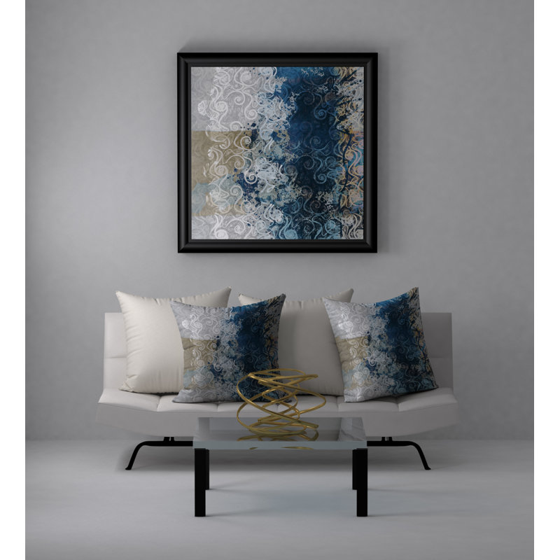 Abstract Reversible Throw Pillow, 24" x 24"