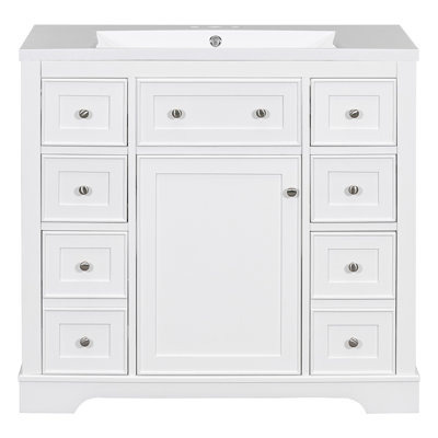 Ensemble de meuble-lavabo avec lavabo et armoire à six tiroirs