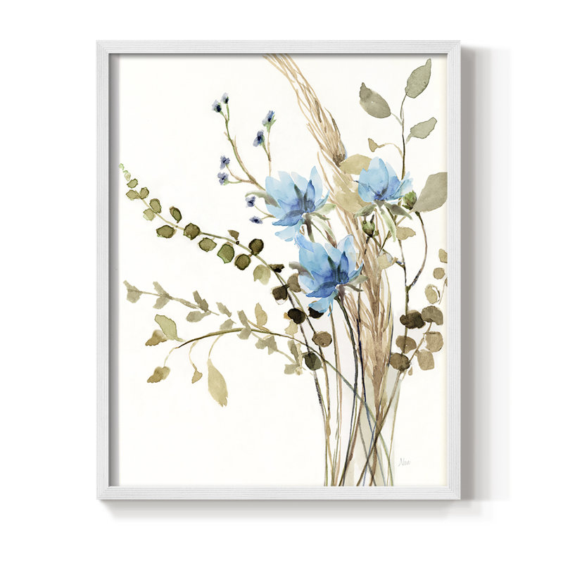 Petite Nature II, reproduction encadrée - bois massif, H 15 po x l 12 po, Blanc