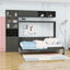 Lit escamotable en bois avec canapé et armoire et port USB-1117803992-1117803993