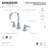 Kingston Brass Concord Two-Handle 3-Hole Deck Mount Widespread Bathroom Faucet with Retail Pop-Up Drain
