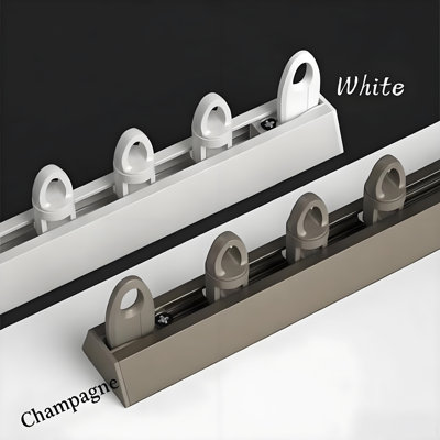 V-shaped Double Track Silent Curtain Rack Aluminum Curtain Rail