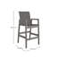Tabouret de bar Seashore en bois gris avec toile grise