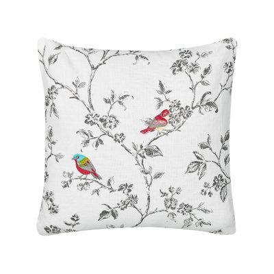 Dempsey Animal Print White Square Cushion