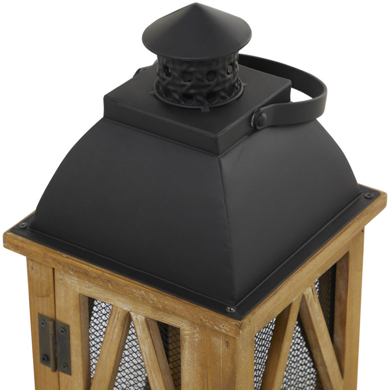 Ensemble de lanternes en bois pour l'intérieur et l'extérieur