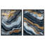 «Acrylique Flow Duo», ensemble d'art mural sur toile encadré par Art Remedy, cadre en noyer, 20 x 24-55070352-55070358