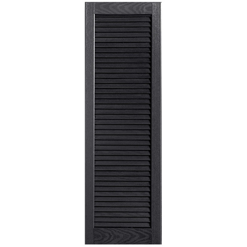 Paire de volets à persiennes droites, Noir, 15 po, 30 po