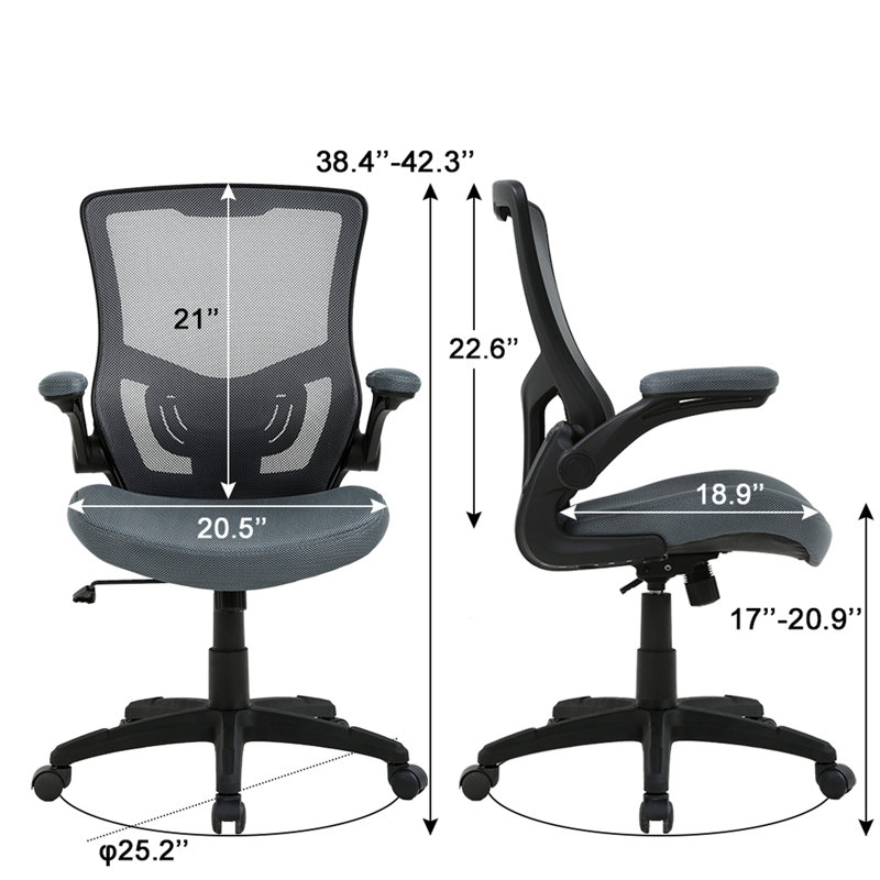 BestOffice Mesh Task Chair, Gray