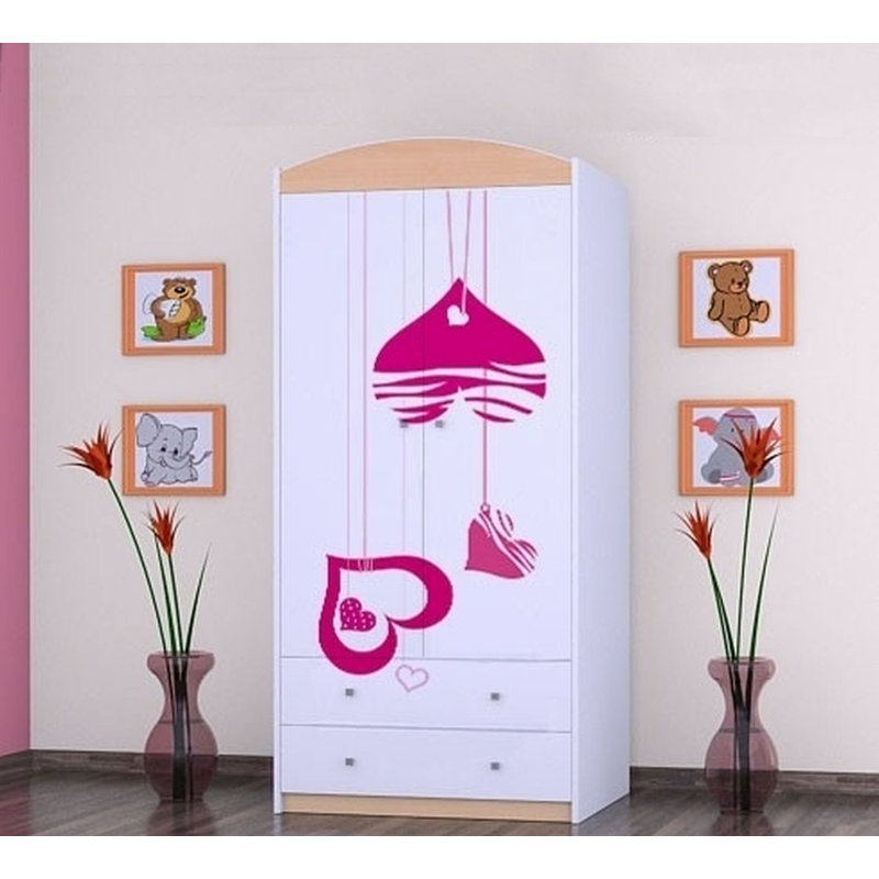 Cloutier 2 Door Wardrobe, Beige