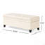 Banc de rangement rembourré en polyester Twania-234530115