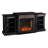 Gallatin Criss-Cross Electric Fireplace w/ Bookcases-1033716616
