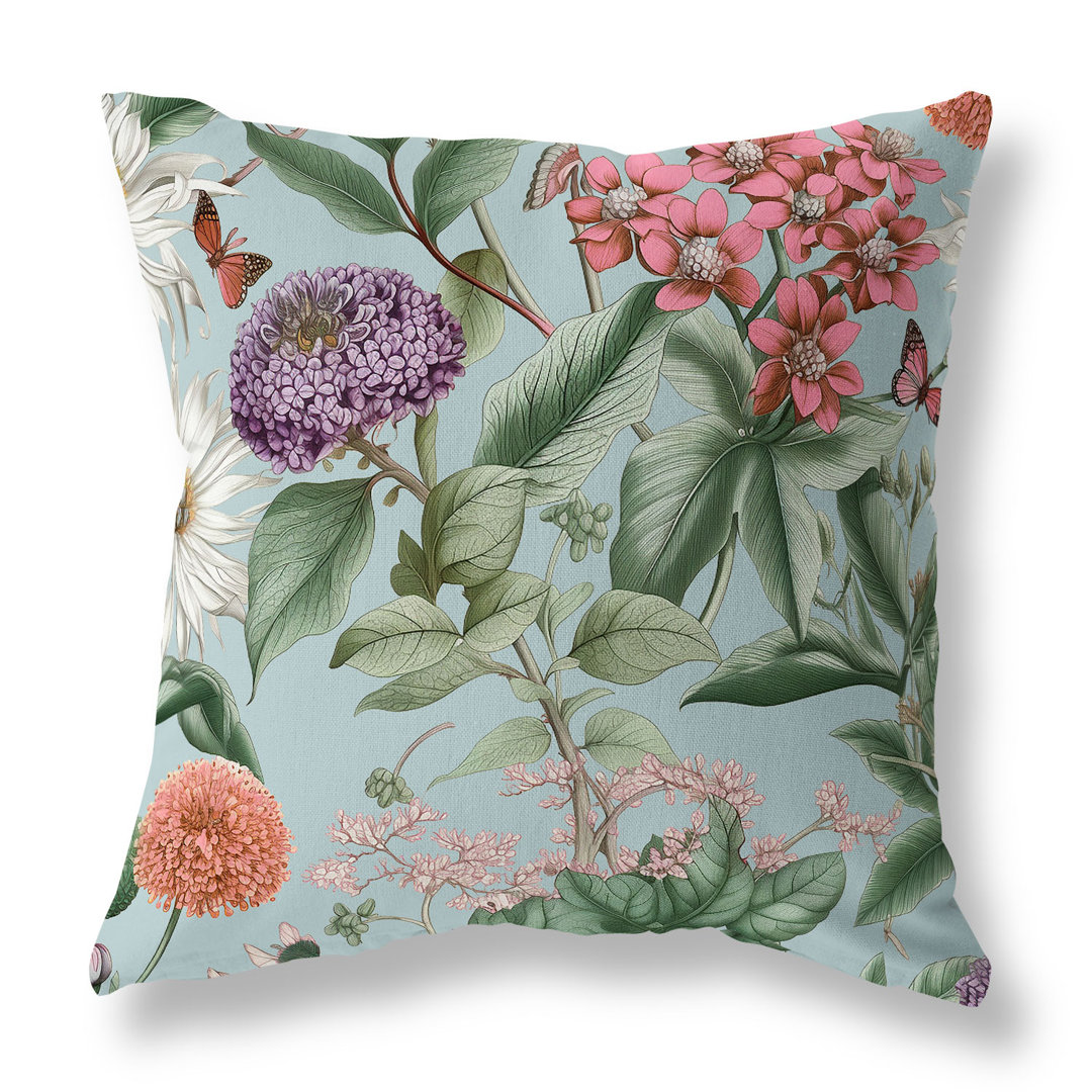 Garden Gracefulness Indoor/Outdoor Square Cushion mit Füllung