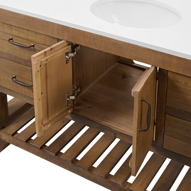 Bromley 60" Single Bathroom Vanity with Quartz Top