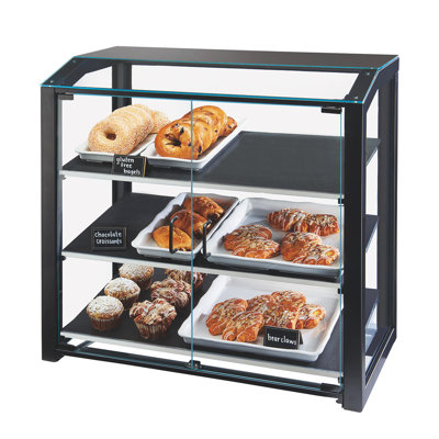 Vitrine de boulangerie noire