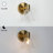 Glam Gold 1-Light Wall Sconce Bell Seeded Glass