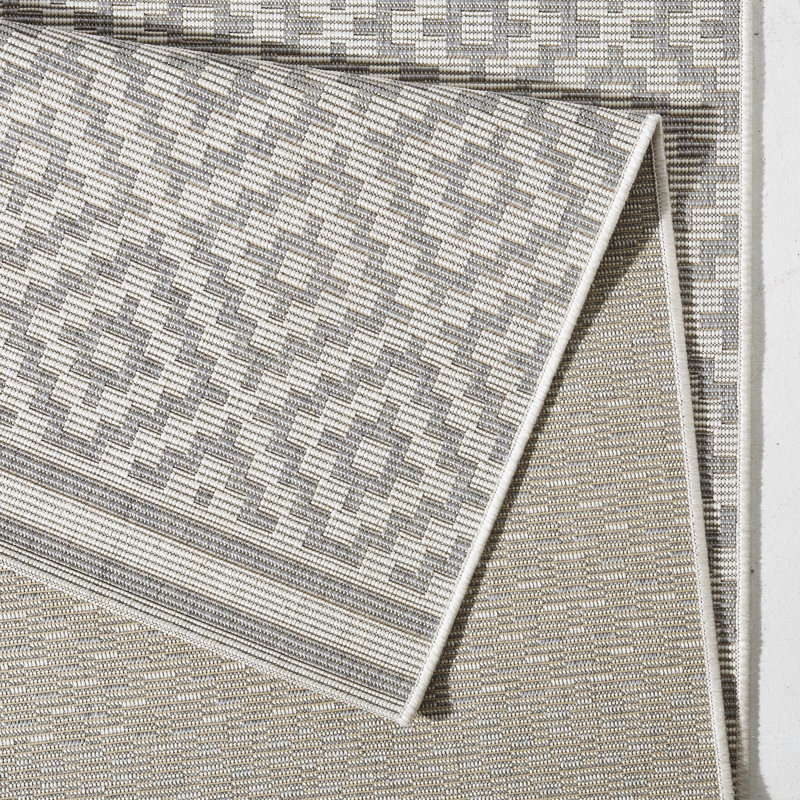 Flatweave Rug in Grey/Cream, Rectangle 200 x 290cm