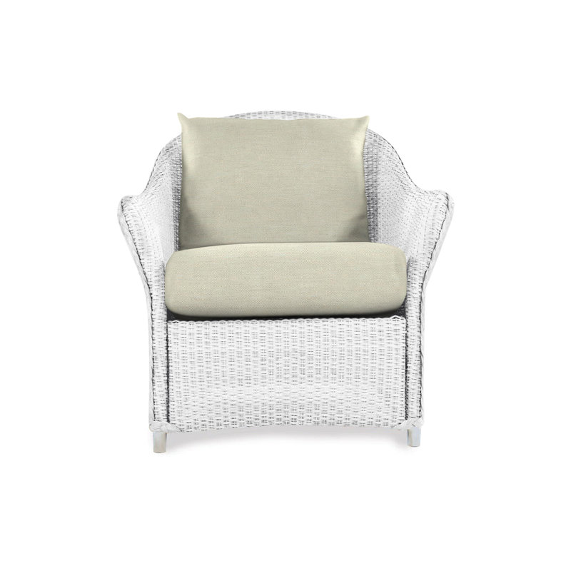 Weekend Retreat Outdoor Lounge Chair, White, Sailcloth Salt