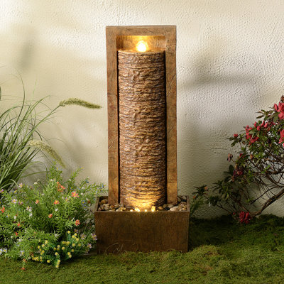 Weather Resistant Floor Fountain with Light