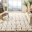 Tapis géométrique en laine / coton noué à la main Raeleigh-1357005899
