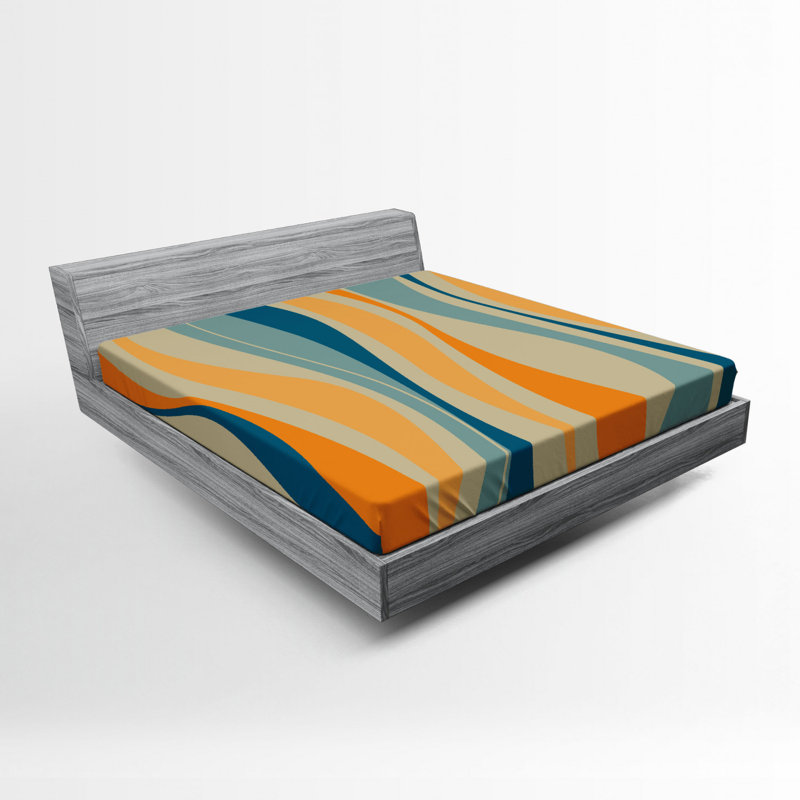 Microfiber Patterned Fitted Sheet, Queen Fitted Sheet