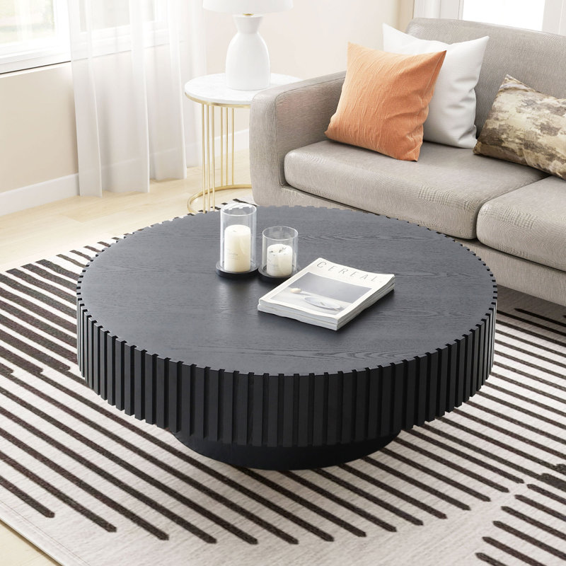 Table basse simple Buisan, H 13,77 po x L 31,49 po x l 31,49 po, Noir