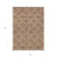Tapis extérieur lavable géométrique 5 pi x 8 pi brun cuivré et beige