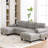 103.5"W 4-Piece Upholstered Sectional-165286404