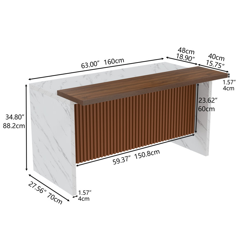 Large Imitation Bar Table,island Table With Led Lights,63"mordern Marble Stripes Freestanding Mini Bar With Grille Design,home Bar Unit For Home