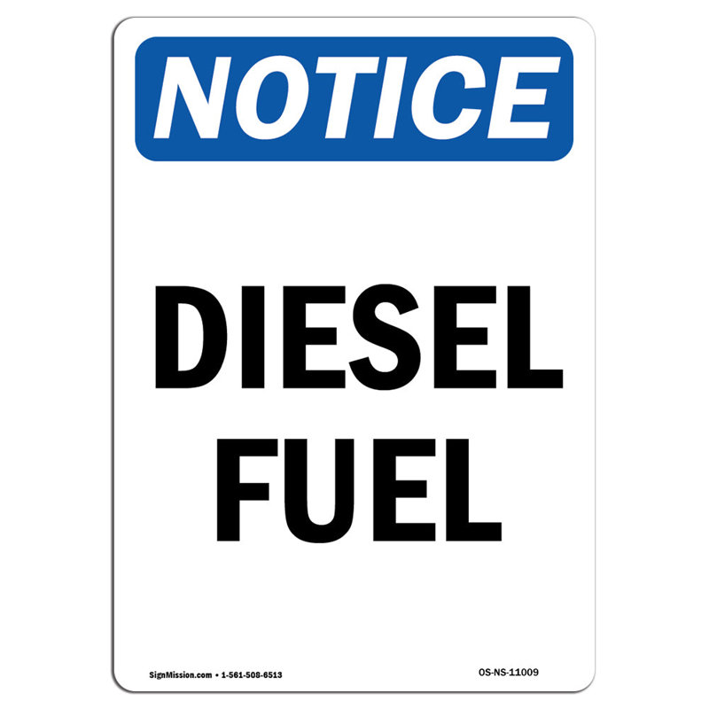 Osha avis - panneau de carburant