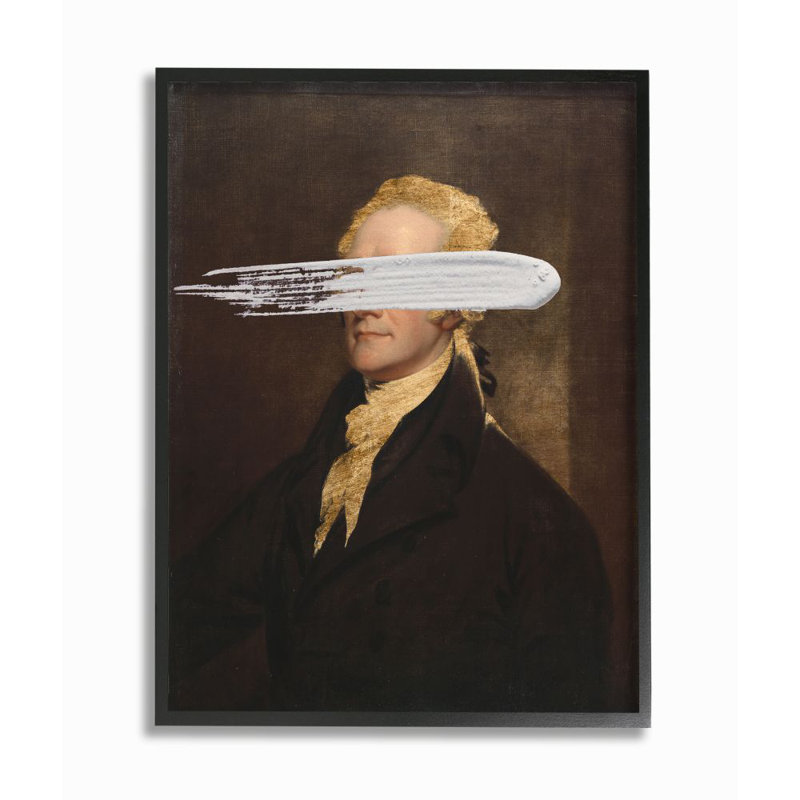 «Paint Censored Hamilton Portrait Classical Design» par Jennifer Goldberger, reproduction d'art graphique sur bois