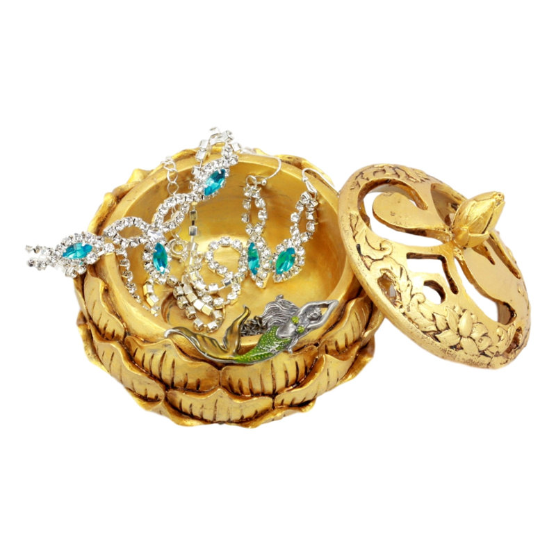 Boîte à bijoux bouddha padma lotus