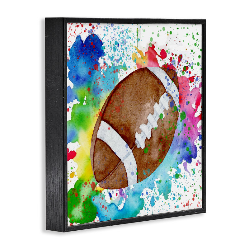 Giclée encadrée par Vivid Splash & Football, design par Kim Allen, H 24 po x l 24 po, Giclée encadrée noir minuit